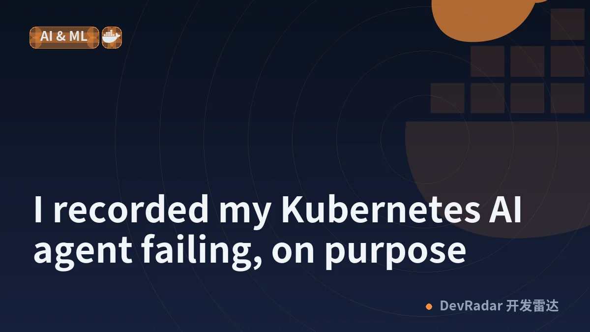 I recorded my Kubernetes AI agent failing, on purpose