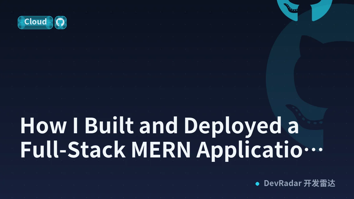 How I Built and Deployed a Full-Stack MERN Application on AWS using Modular Terraform and Keyless GitHub Actions OIDC 🚀