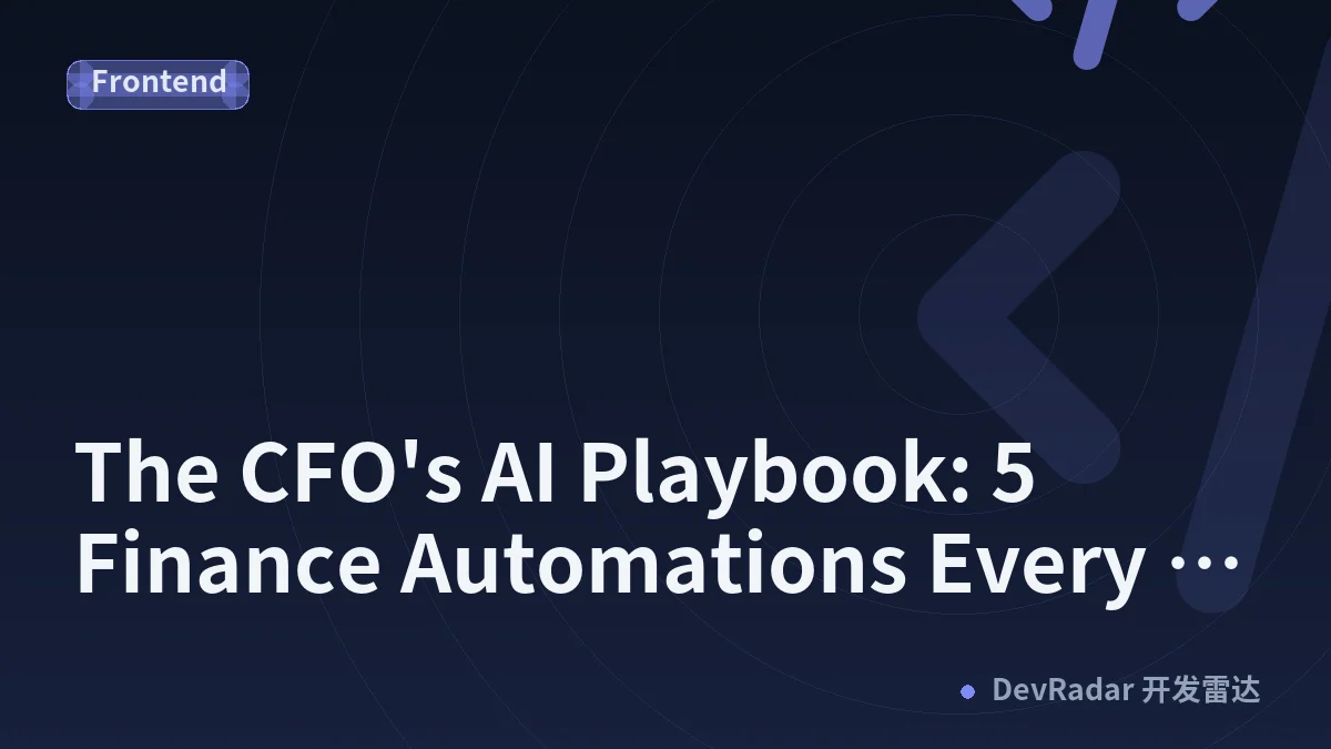 The CFO's AI Playbook: 5 Finance Automations Every Indian Business Should Run in 2026