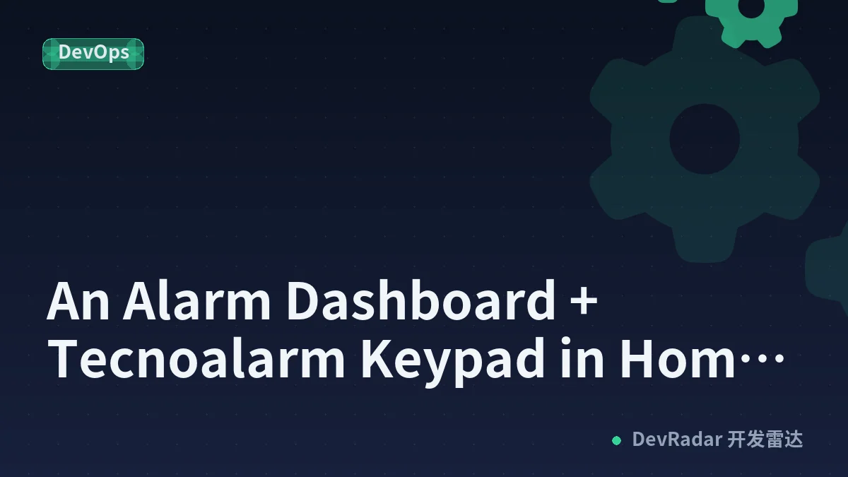 An Alarm Dashboard + Tecnoalarm Keypad in Home Assistant