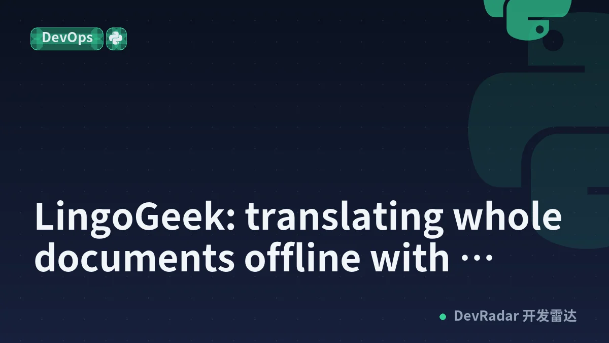 LingoGeek: translating whole documents offline with CTranslate2 and a Python desktop app