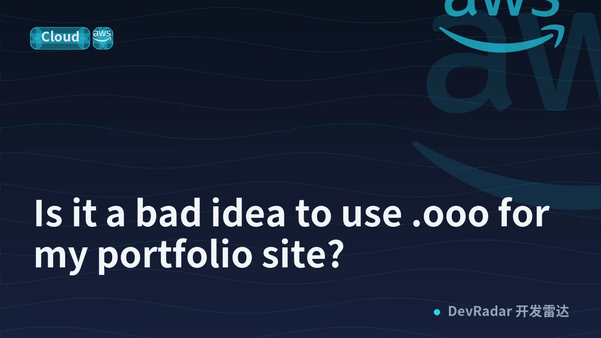 Is it a bad idea to use .ooo for my portfolio site?