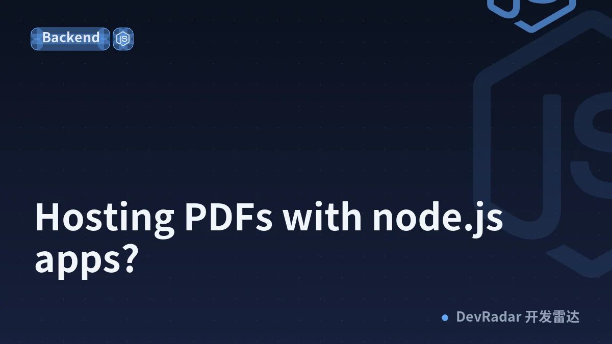 Hosting PDFs with node.js apps?