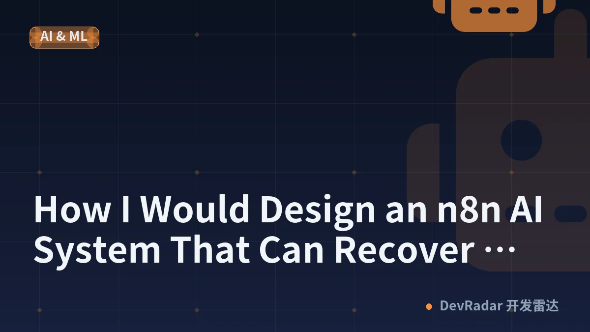 How I Would Design an n8n AI System That Can Recover From Its Own Failures