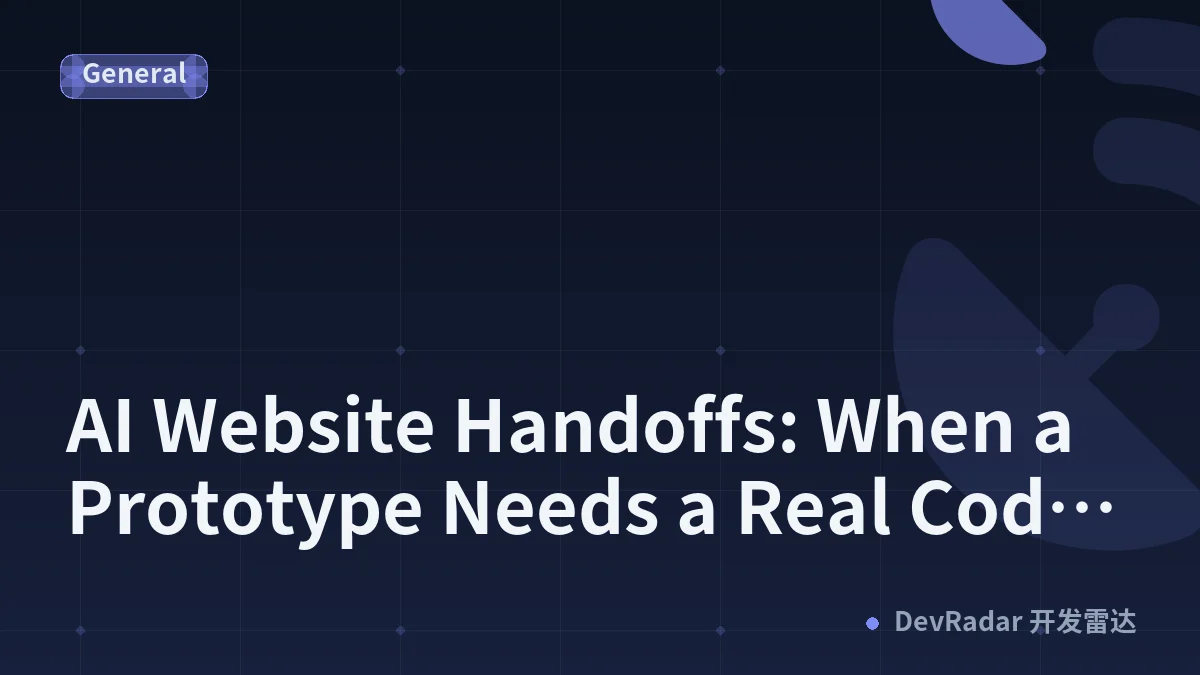 AI Website Handoffs: When a Prototype Needs a Real Code Boundary
