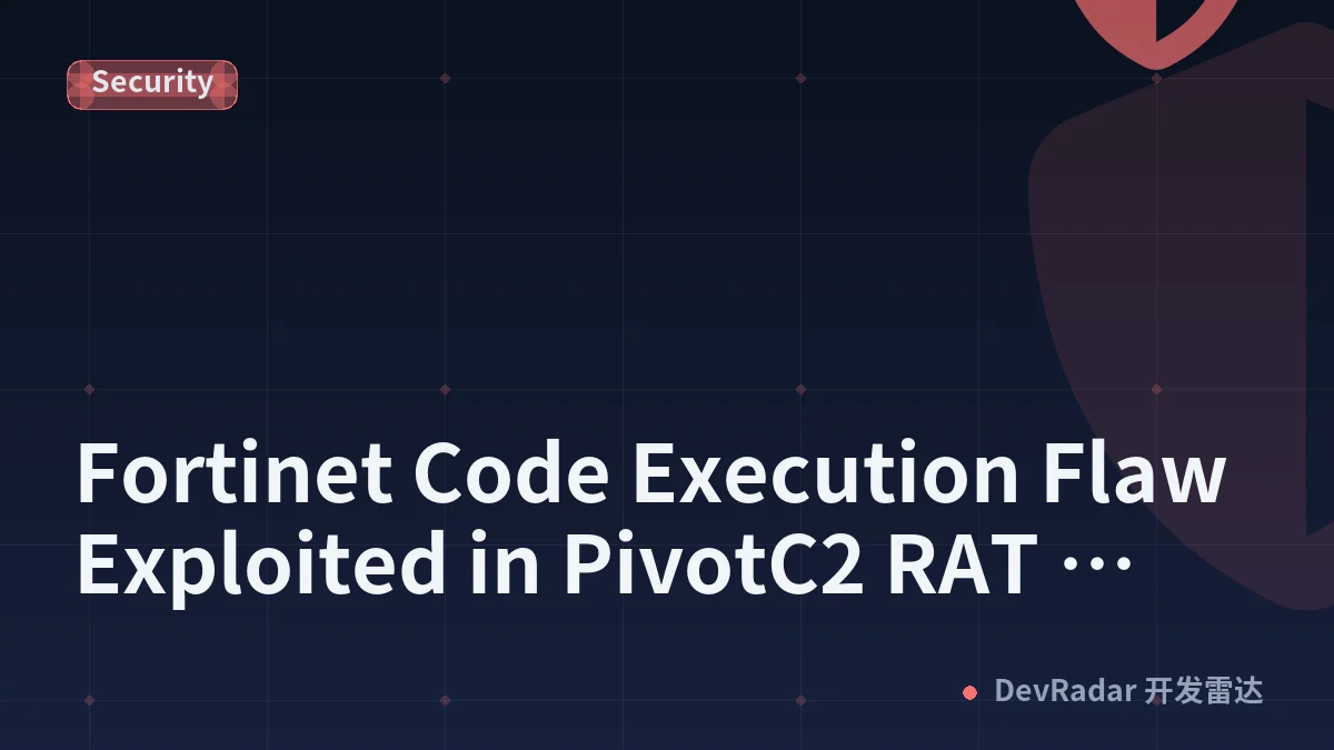 Fortinet Code Execution Flaw Exploited in PivotC2 RAT Attacks