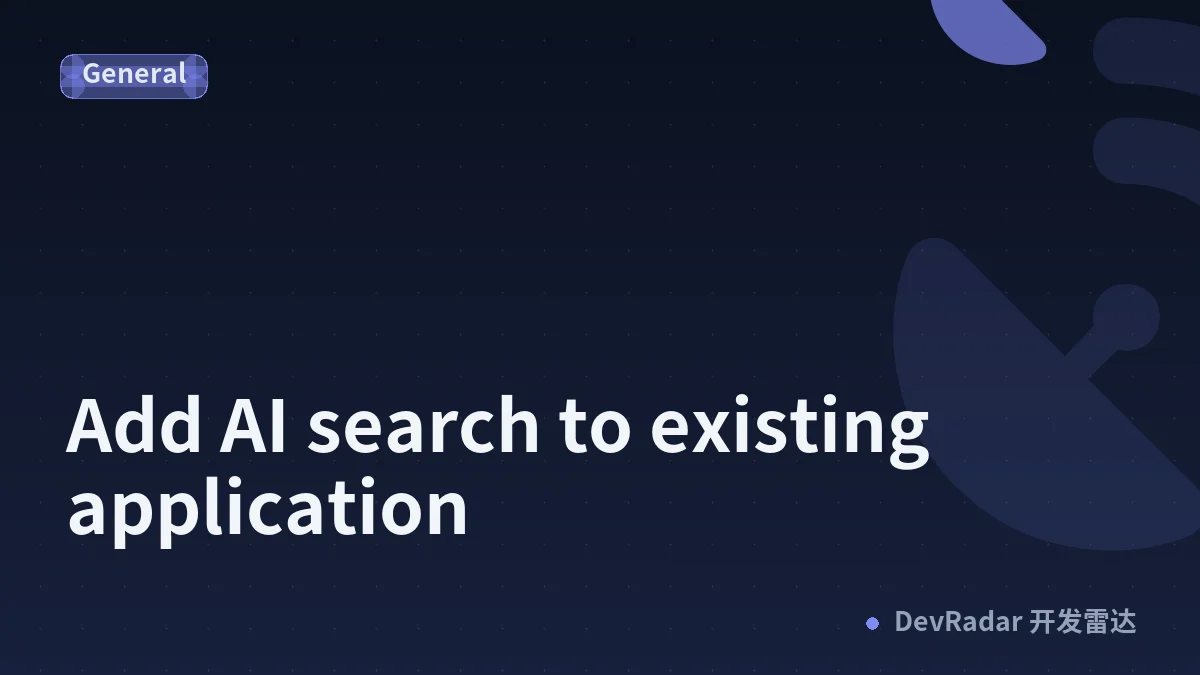 Add AI search to existing application
