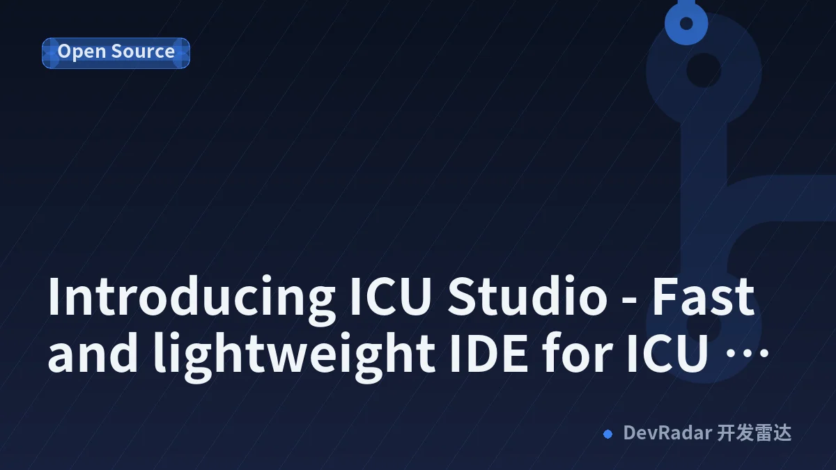 Introducing ICU Studio - Fast and lightweight IDE for ICU messages