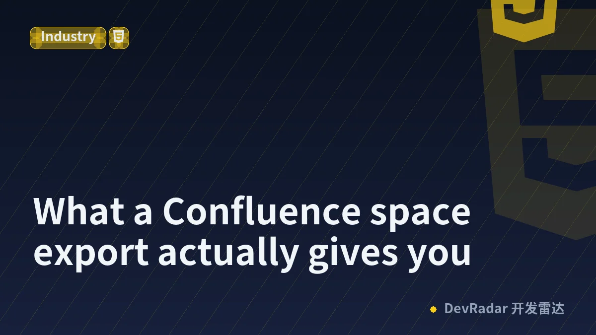 What a Confluence space export actually gives you