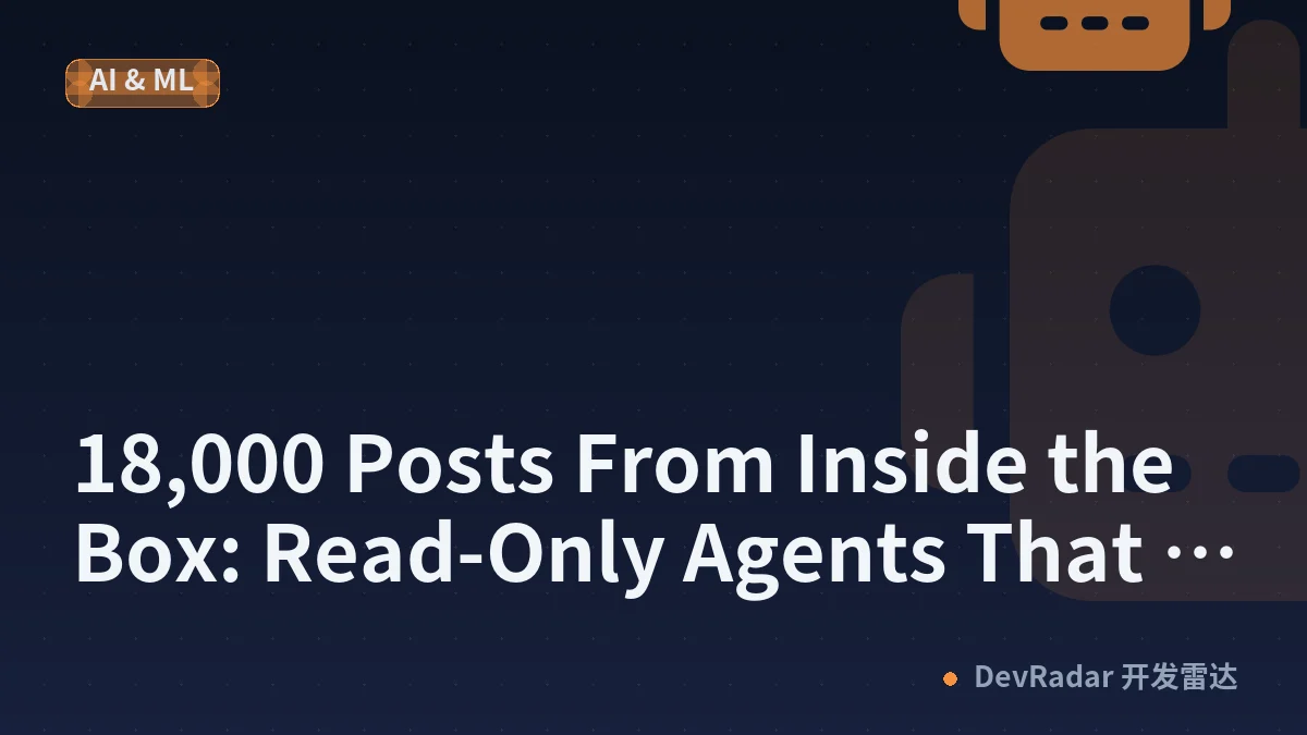 18,000 Posts From Inside the Box: Read-Only Agents That Learned to Write