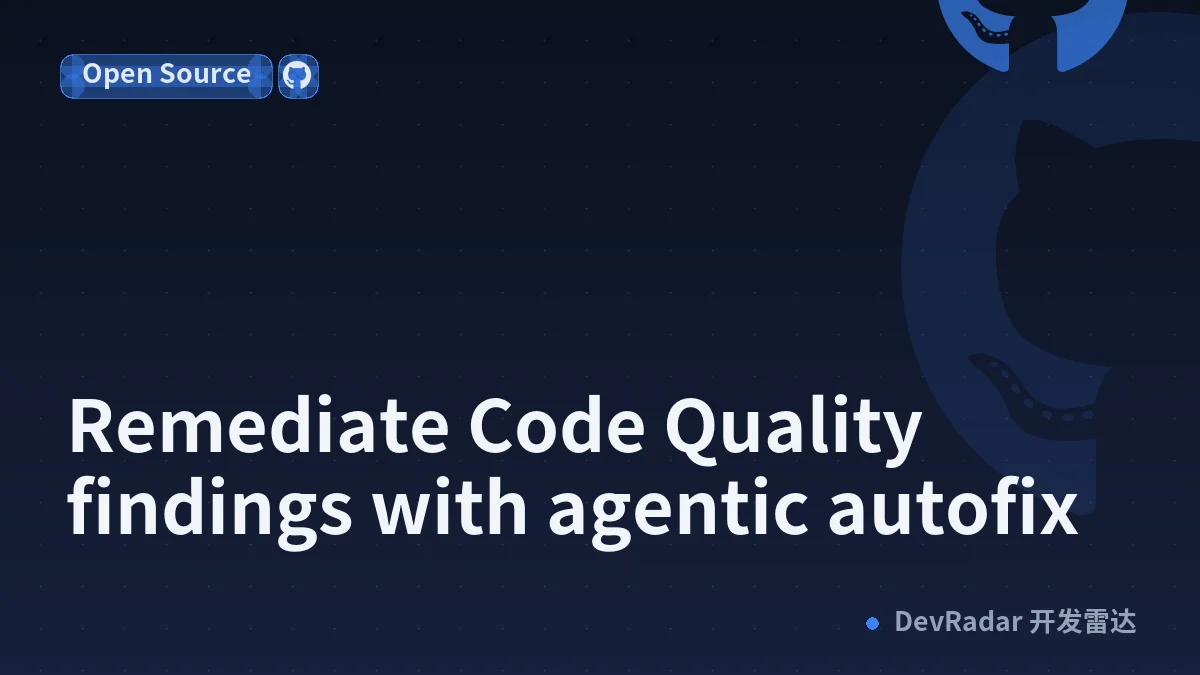 Remediate Code Quality findings with agentic autofix