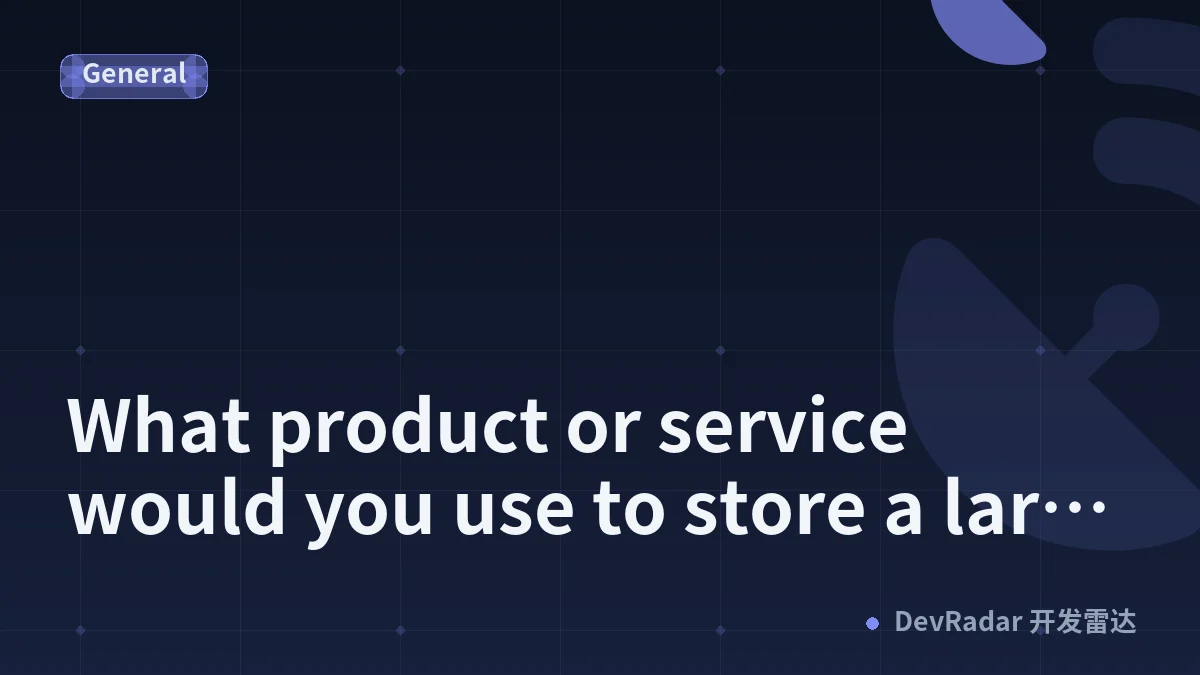 What product or service would you use to store a large amount of images with metadata (like a title etc.) that can be retrieved via an API?