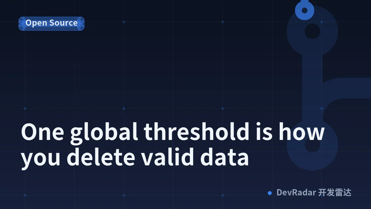 One global threshold is how you delete valid data