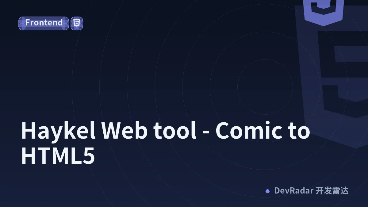 Haykel Web tool - Comic to HTML5