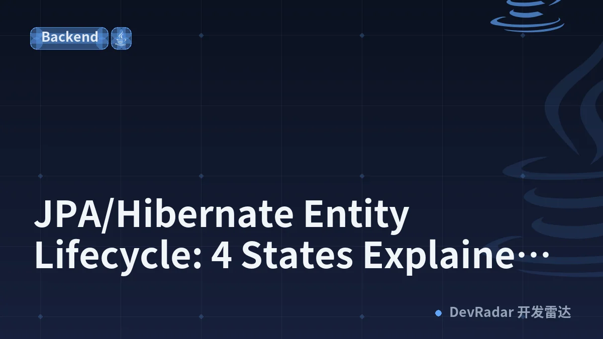 JPA/Hibernate Entity Lifecycle: 4 States Explained Simply! 💡