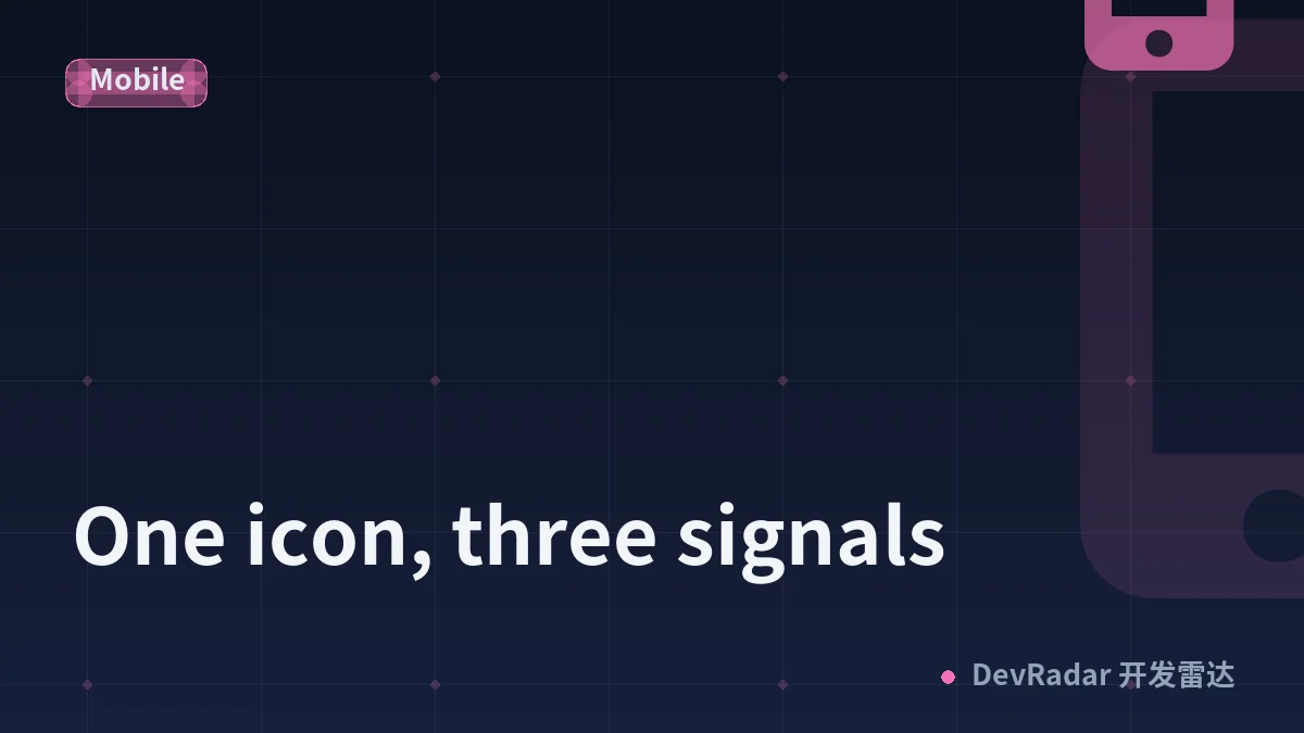 One icon, three signals