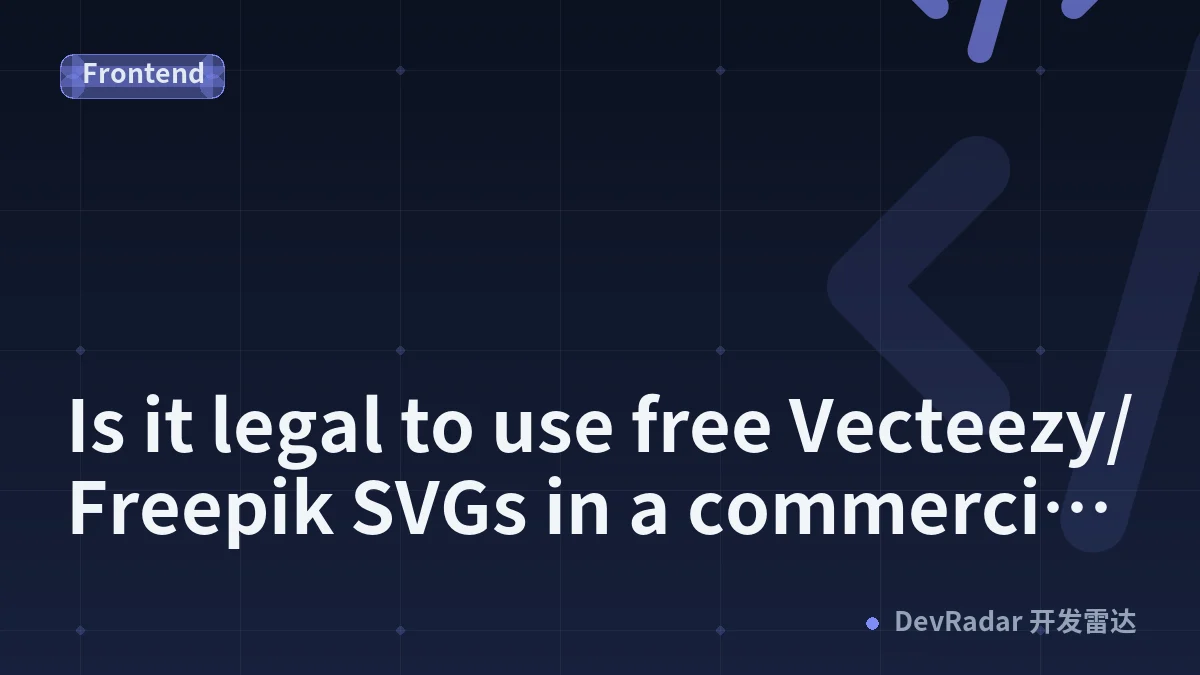 Is it legal to use free Vecteezy/Freepik SVGs in a commercial SaaS canvas editor?