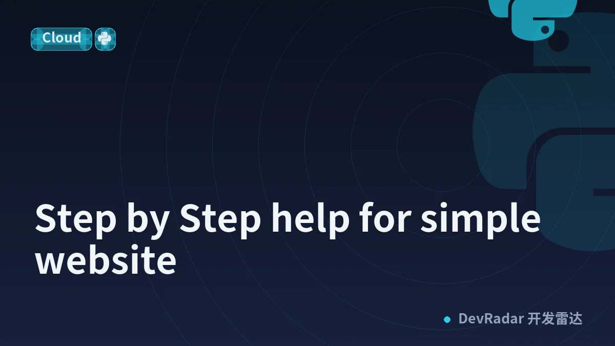 Step by Step help for simple website