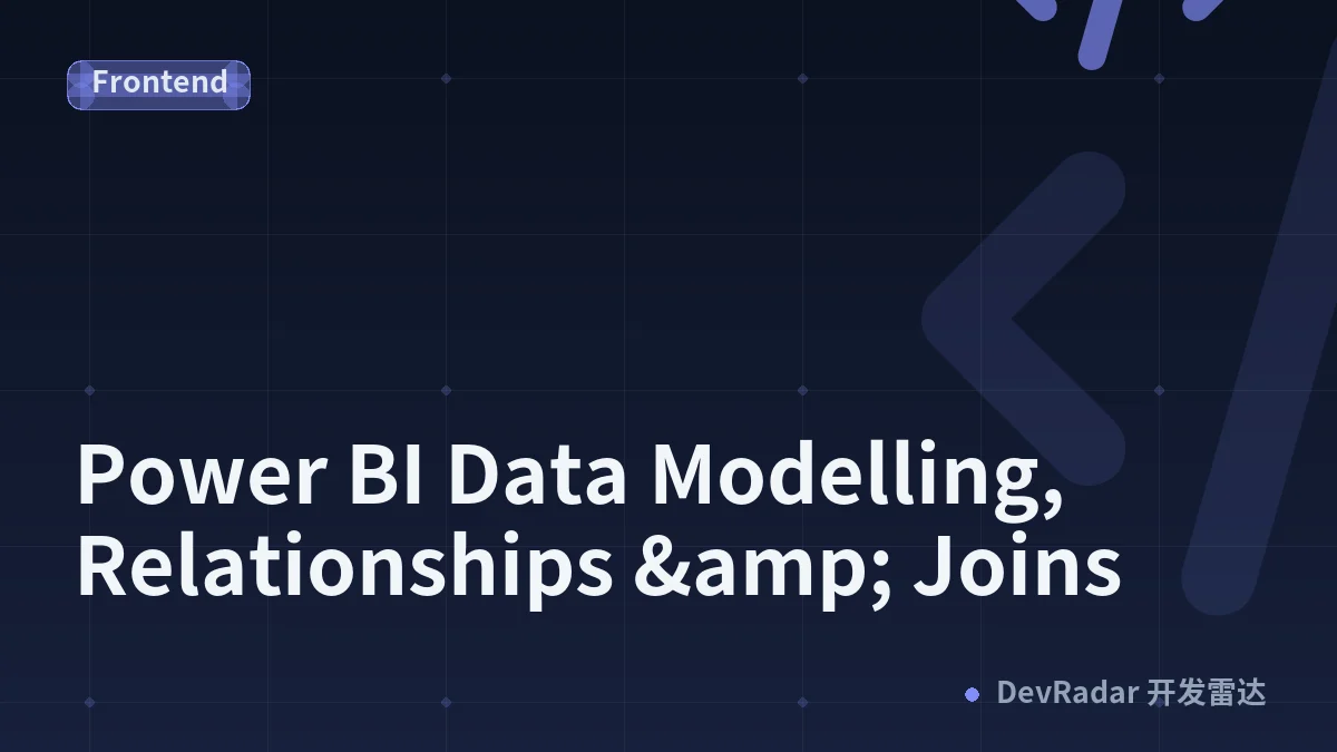 Power BI Data Modelling, Relationships &amp; Joins
