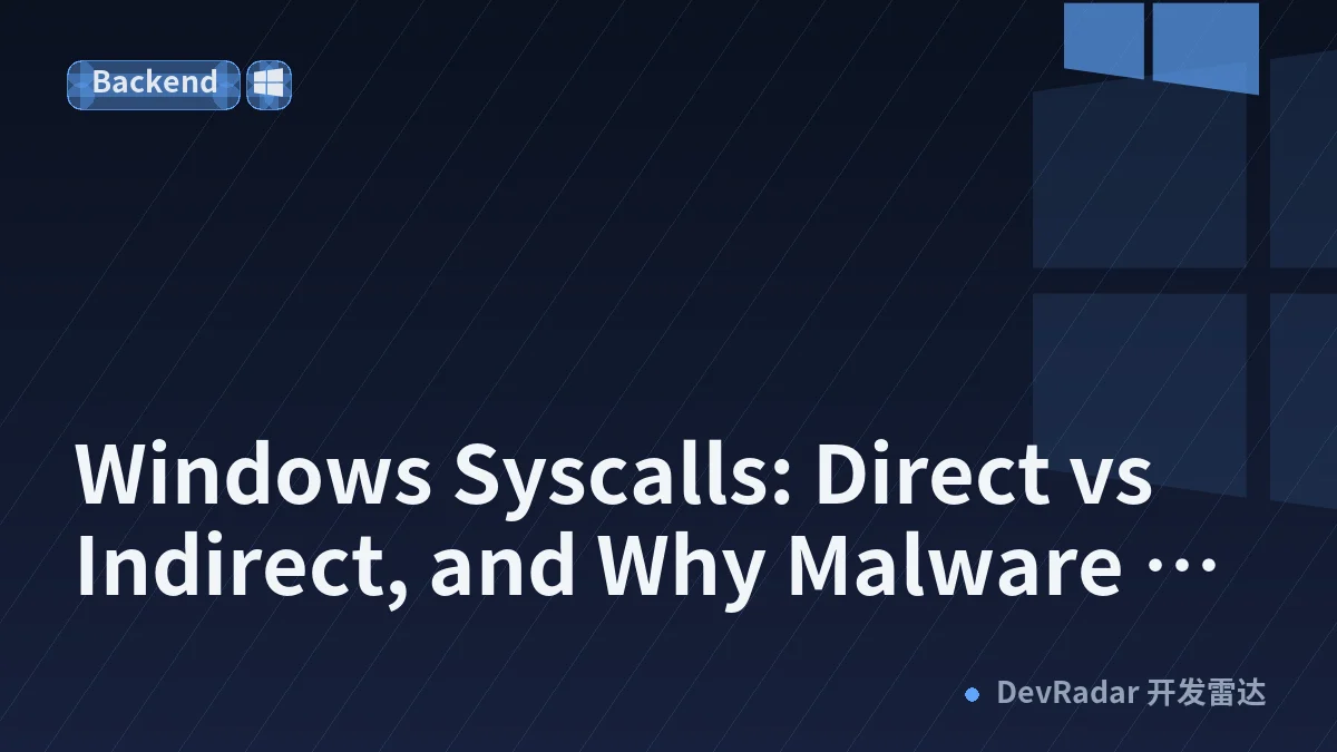 Windows Syscalls: Direct vs Indirect, and Why Malware Researchers Care