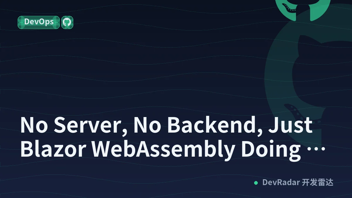 No Server, No Backend, Just Blazor WebAssembly Doing Semantic Search