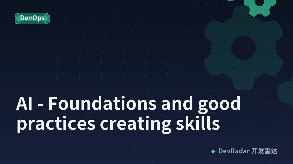 AI - Foundations and good practices creating skills