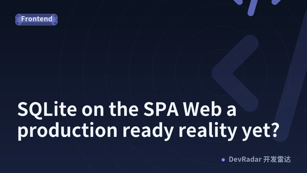 SQLite on the SPA Web a production ready reality yet?