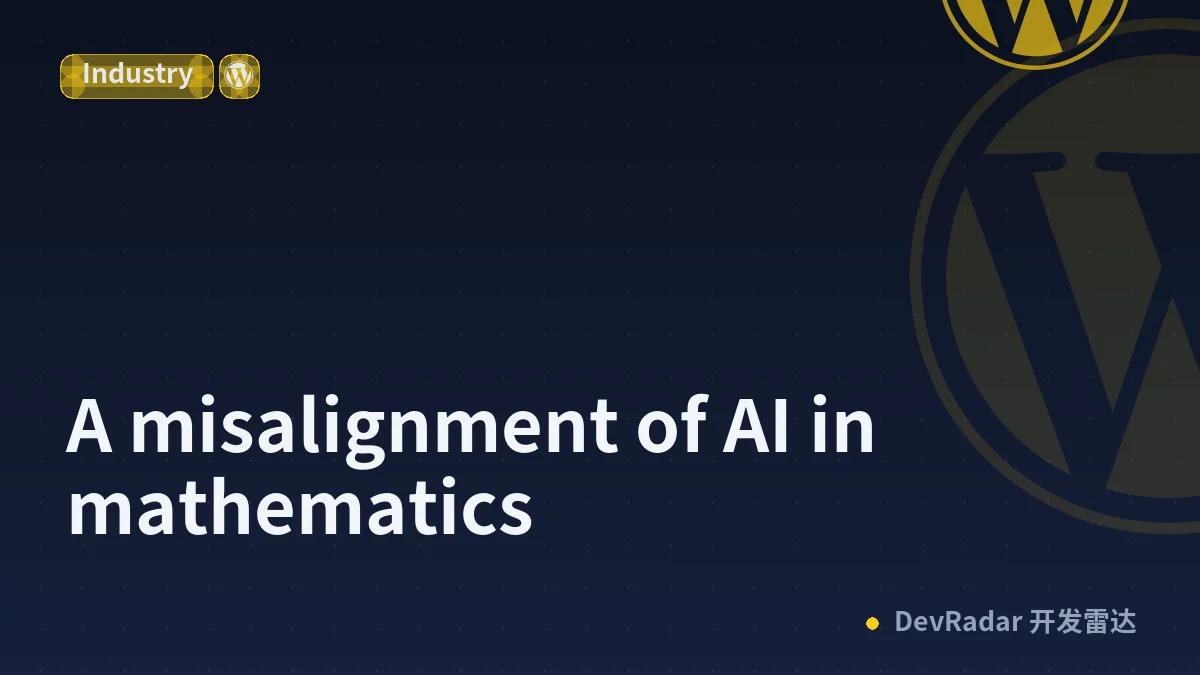 A misalignment of AI in mathematics