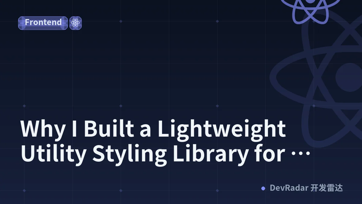 Why I Built a Lightweight Utility Styling Library for React Native (And How It Solves StyleSheet Fatigue)
